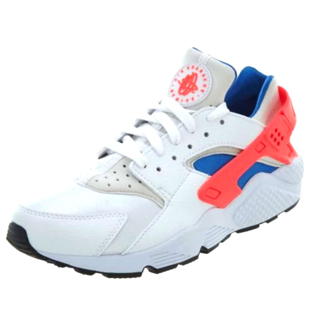 *Air Hurache by Nike* White/beige/electric blue/shocking red size 8.5 women